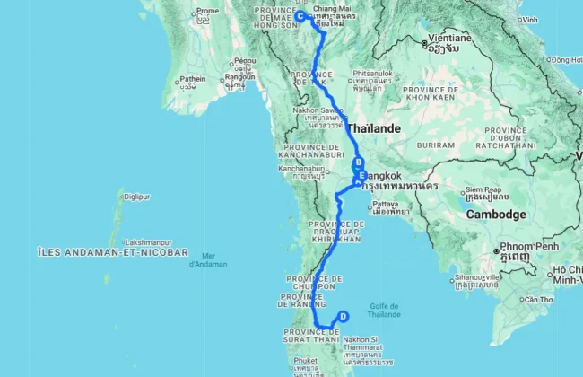 Itineraire Thailande