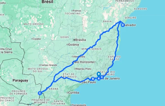 Itineraire Brésil