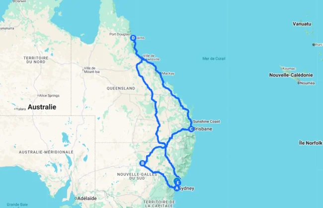 Itineraire Australie